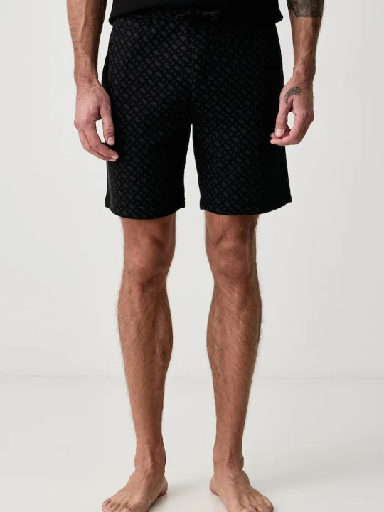 Zdjęcie produktu BOSS szorty piżamowe męskie z bawełną WaffleAOP Shorts czarny