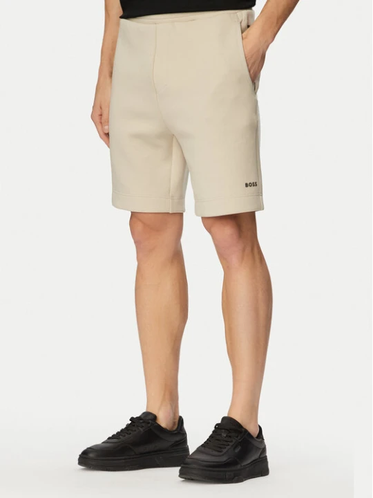 Zdjęcie produktu BOSS Szorty sportowe JT_Globe 50558970 Beżowy jasny Regular Fit