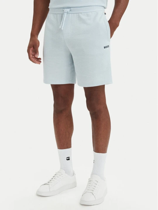 Zdjęcie produktu BOSS Szorty sportowe Waffle 50535884 Niebieski jasny Regular Fit