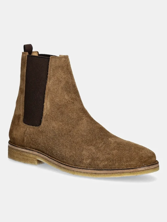 Zdjęcie produktu BOSS sztyblety zamszowe BECKHAM X BOSS beżowy