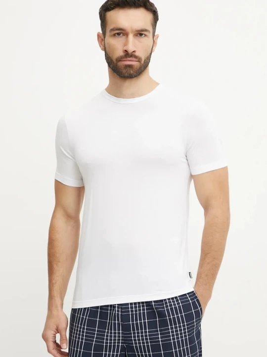 Zdjęcie produktu BOSS T-shirt męski z wiskozą TShirt RN 3P Bamboo 3-pack biały