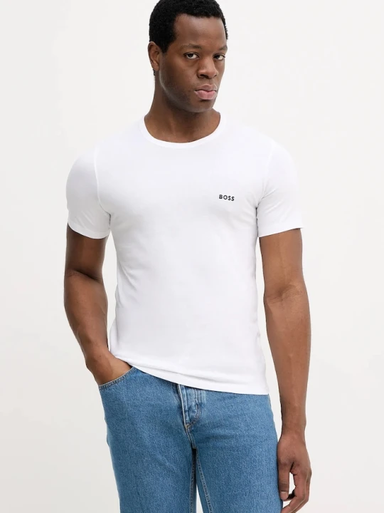 Zdjęcie produktu BOSS t-shirt męski bawełniany TShirtRN 3P Classic 3-pack szary