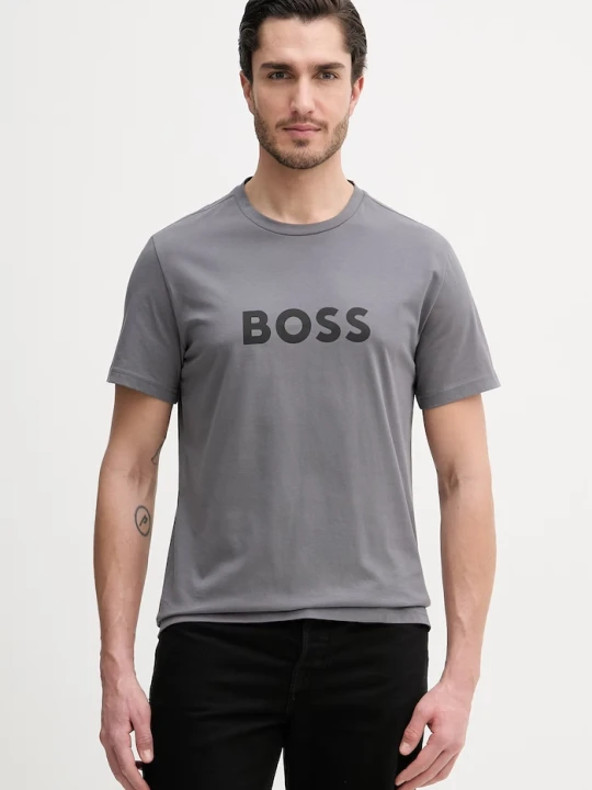 Zdjęcie produktu BOSS męski bawełniany T-Shirt RN szary