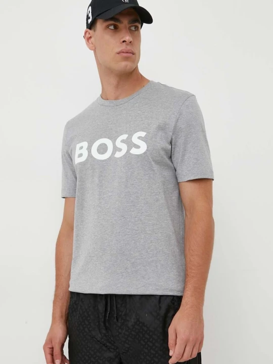 Zdjęcie produktu BOSS t-shirt bawełniany szary