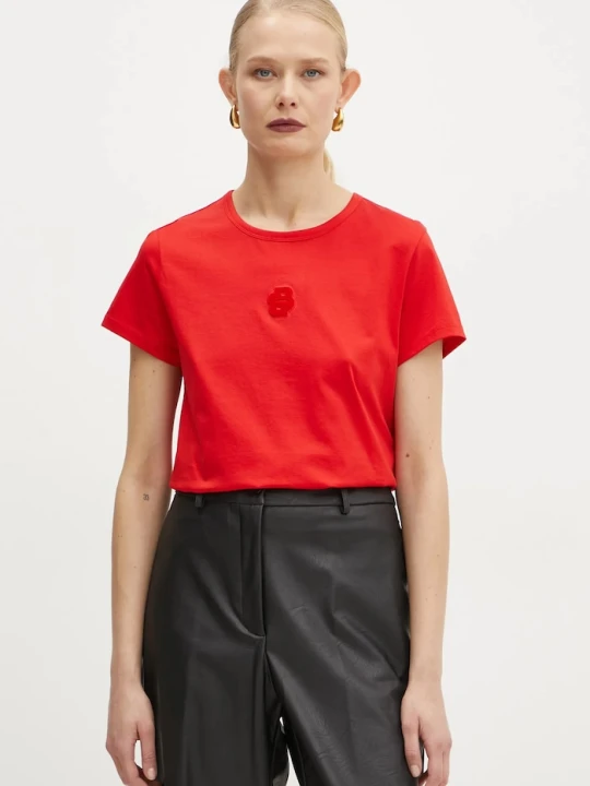 Zdjęcie produktu BOSS t-shirt bawełniany czerwony