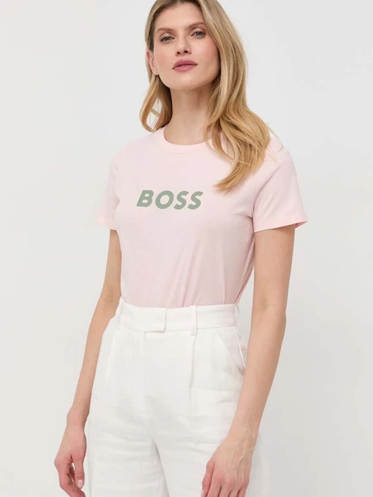 Zdjęcie produktu BOSS t-shirt bawełniany różowy