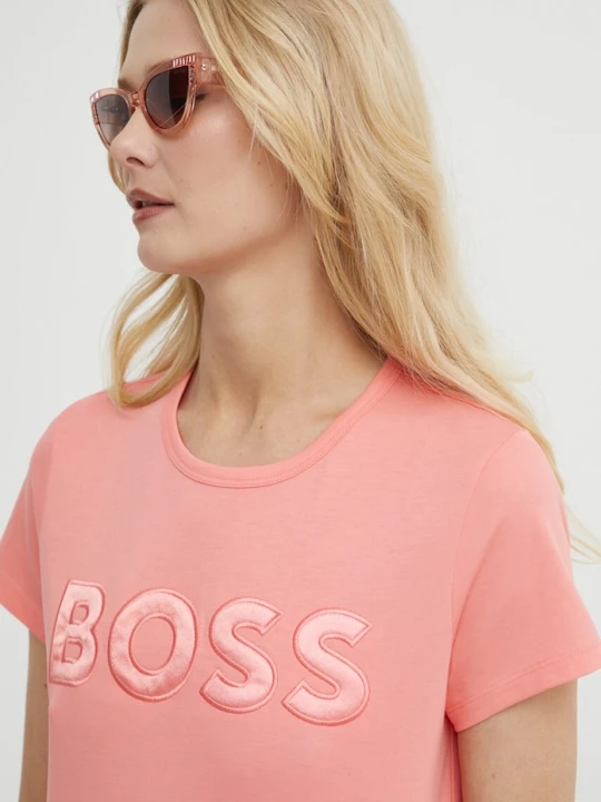 Zdjęcie produktu BOSS t-shirt bawełniany różowy