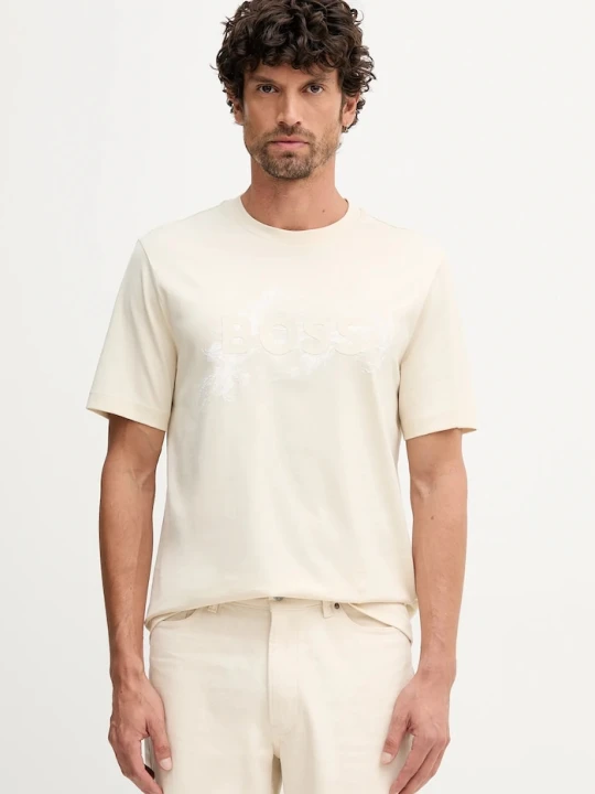 Zdjęcie produktu BOSS t-shirt bawełniany C-Thompson 215 beżowy