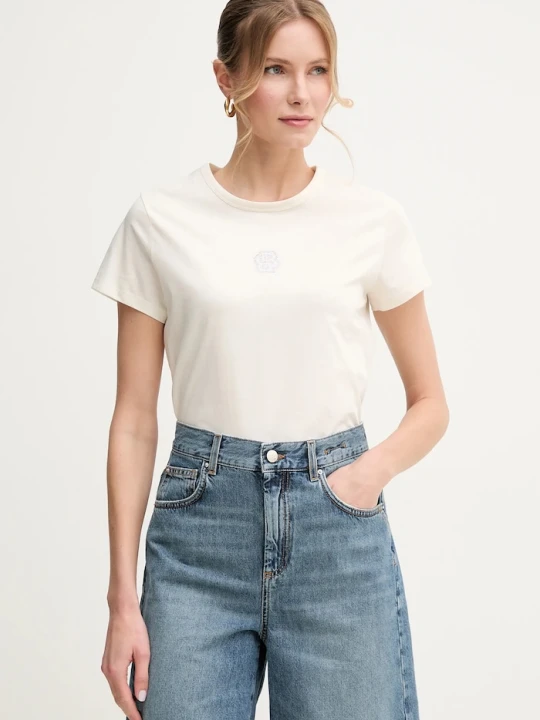 Zdjęcie produktu BOSS t-shirt bawełniany beżowy