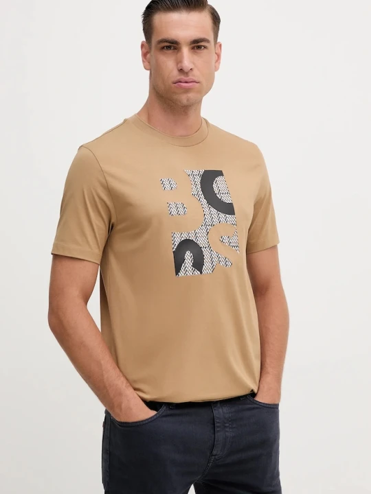 Zdjęcie produktu BOSS t-shirt bawełniany H-Thompson 655 beżowy