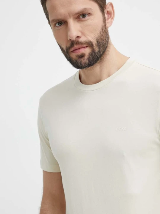 Zdjęcie produktu BOSS T-shirt męski bawełniany Thompson 01 beżowy