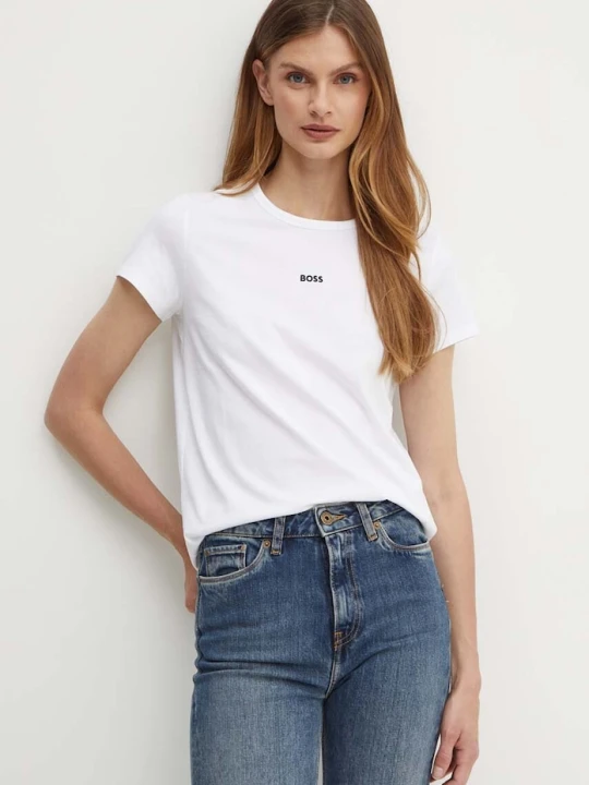 Zdjęcie produktu BOSS T-shirt damski bawełniany Eventsa biały