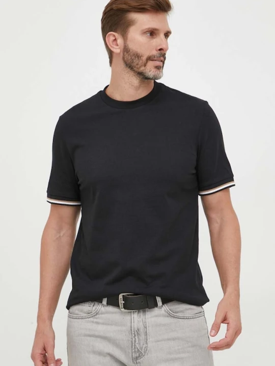 Zdjęcie produktu BOSS T-shirt basic męski bawełniany Thompson 04 czarny