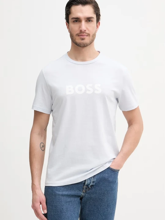 Zdjęcie produktu BOSS męski bawełniany T-Shirt RN niebieski