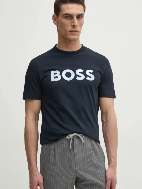 Zdjęcie produktu BOSS t-shirt bawełniany granatowy