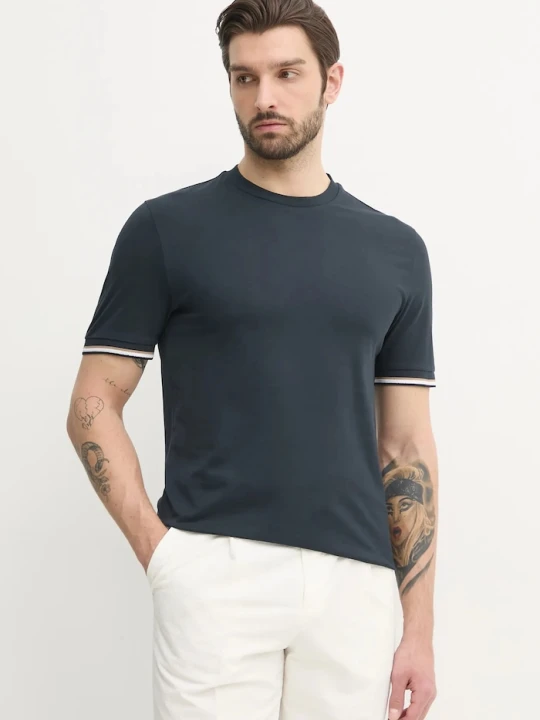 Zdjęcie produktu BOSS T-shirt basic męski bawełniany Thompson 04 granatowy
