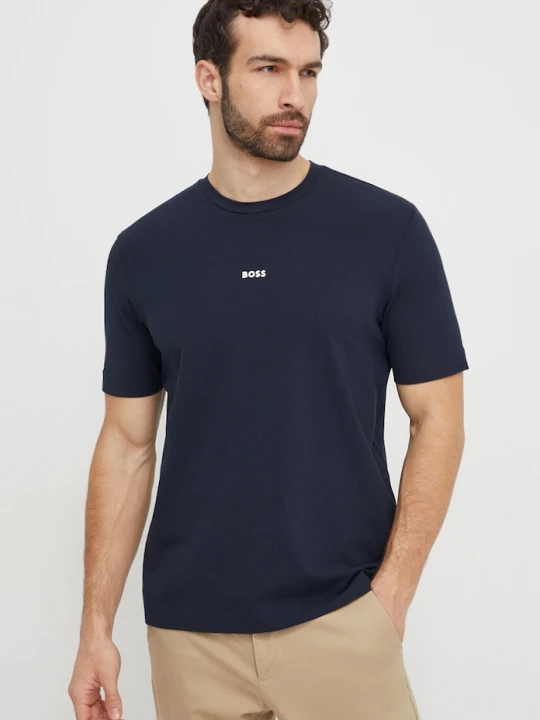 Zdjęcie produktu BOSS Orange T-shirt męski bawełniany TChup granatowy
