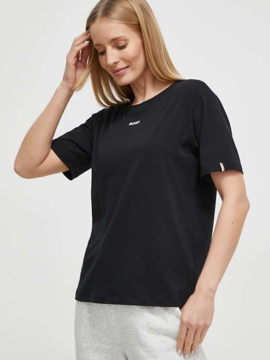 Zdjęcie produktu BOSS T-shirt damski bawełniany z elastanem CI T-Shirt czarny