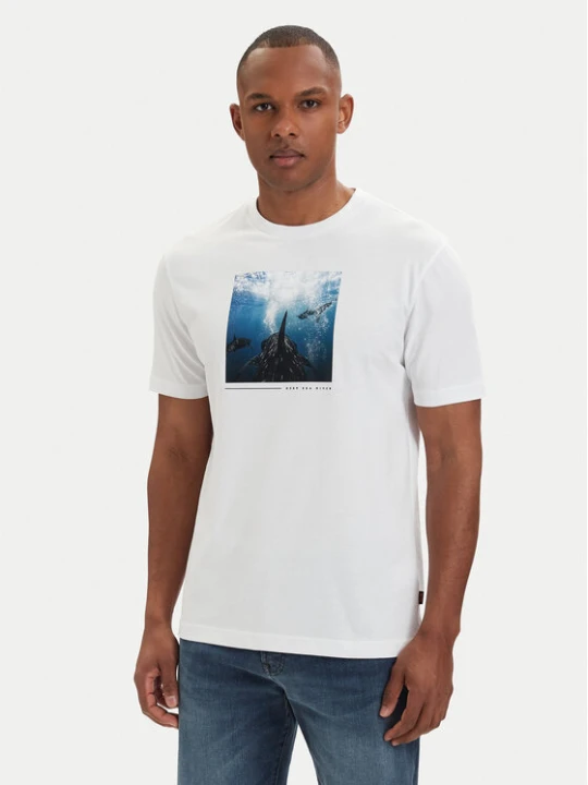 Zdjęcie produktu BOSS T-Shirt Creature 50561861 Kremowy Regular Fit