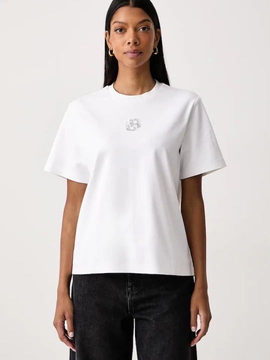 Zdjęcie produktu BOSS T-shirt damski bawełniany Eharpa5 biały