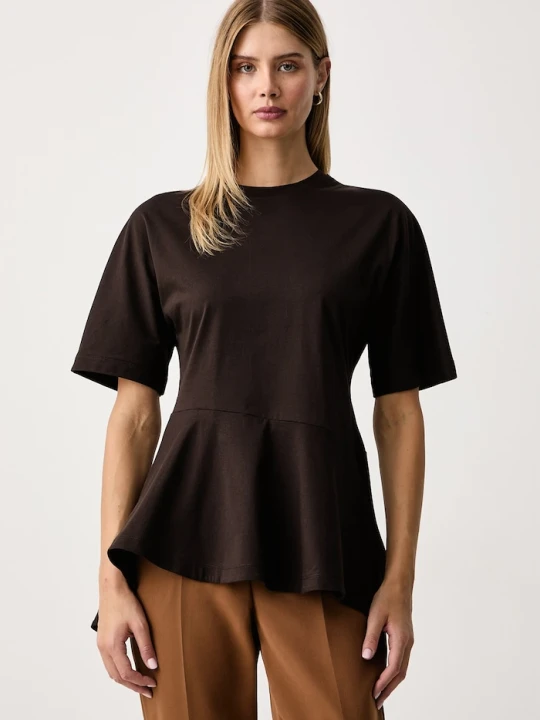 Zdjęcie produktu BOSS T-shirt damski bawełniany Endora brązowy