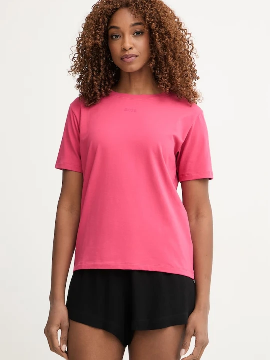 Zdjęcie produktu BOSS T-shirt damski bawełniany z elastanem CI T-Shirt różowy