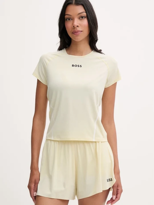Zdjęcie produktu BOSS T-shirt damski Elogofit2 beżowy