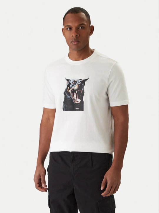 Zdjęcie produktu BOSS T-Shirt Dobermann 50558965 Biały Regular Fit
