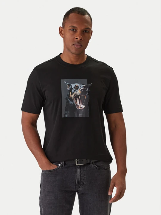 Zdjęcie produktu BOSS T-Shirt Dobermann 50558965 Czarny Regular Fit