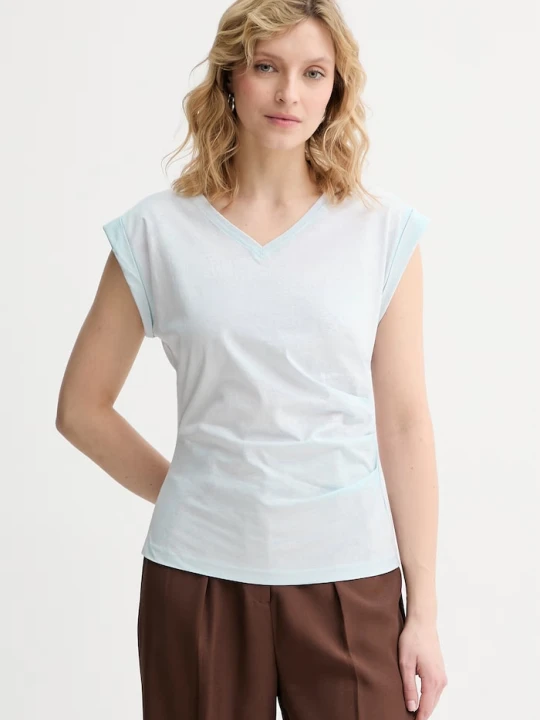 Zdjęcie produktu BOSS T-shirt dziecięcy bawełniany Evka niebieski