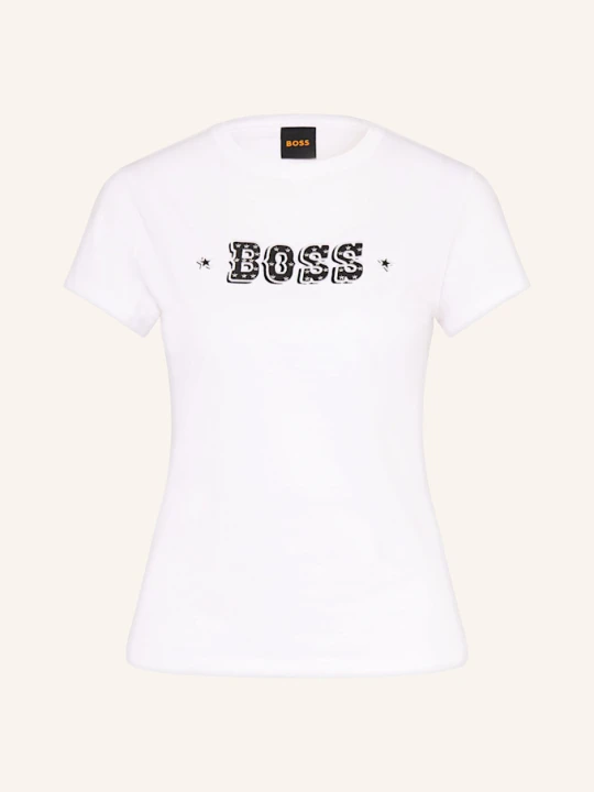 Zdjęcie produktu Boss T-Shirt Endora Z Ozdobnymi Kamykami weiss BIAŁY
