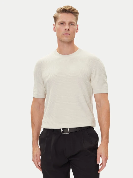 Zdjęcie produktu BOSS T-Shirt H-Ianni 50543161 Écru Regular Fit Kremowy