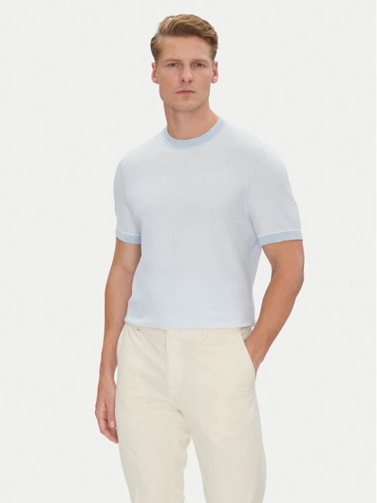 Zdjęcie produktu BOSS T-Shirt Jianfranco 50537642 Błękitny Regular Fit Niebieski jasny