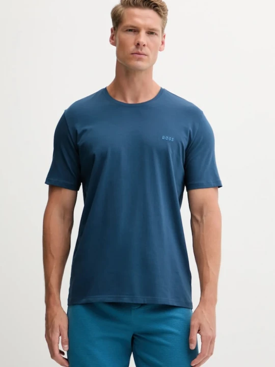 Zdjęcie produktu BOSS T-shirt lounge męski bawełniany z elastanem Mix&Match T-Shirt R turkusowy