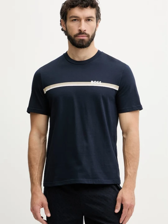 Zdjęcie produktu BOSS T-shirt lounge męski bawełniany granatowy