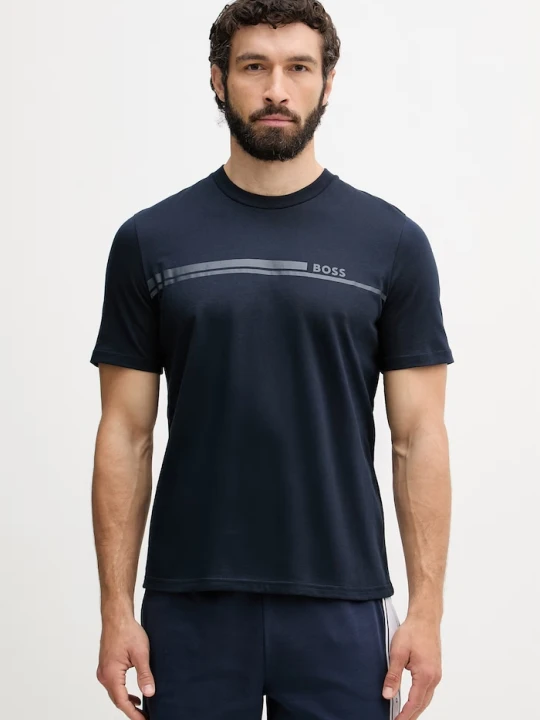 Zdjęcie produktu BOSS T-shirt lounge męski bawełniany granatowy