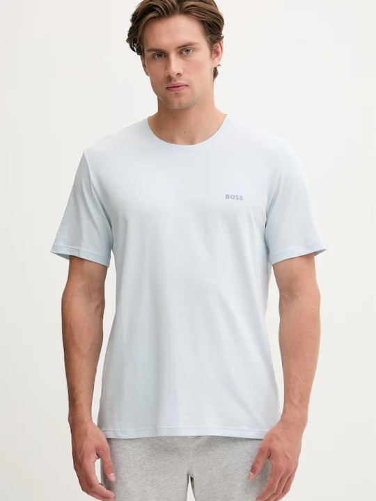 Zdjęcie produktu BOSS T-shirt lounge męski bawełniany z elastanem Mix&Match T-Shirt R niebieski