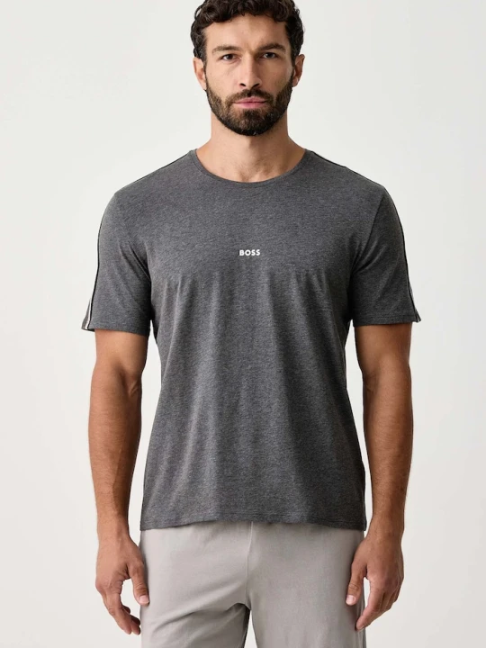 Zdjęcie produktu BOSS T-shirt lounge męski bawełniany z elastanem Unique T-Shirt szary