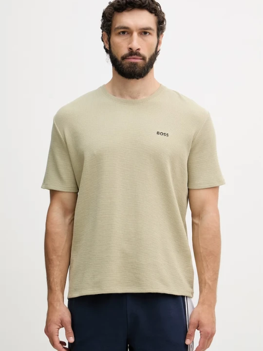 Zdjęcie produktu BOSS T-shirt lounge męski Waffle T-Shirt zielony
