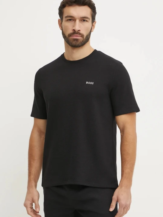 Zdjęcie produktu BOSS T-shirt lounge męski Waffle T-Shirt czarny