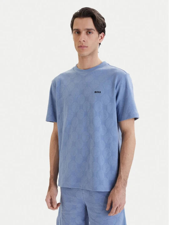 Zdjęcie produktu BOSS T-Shirt Member 50558867 Błękitny Relaxed Fit Niebieski jasny