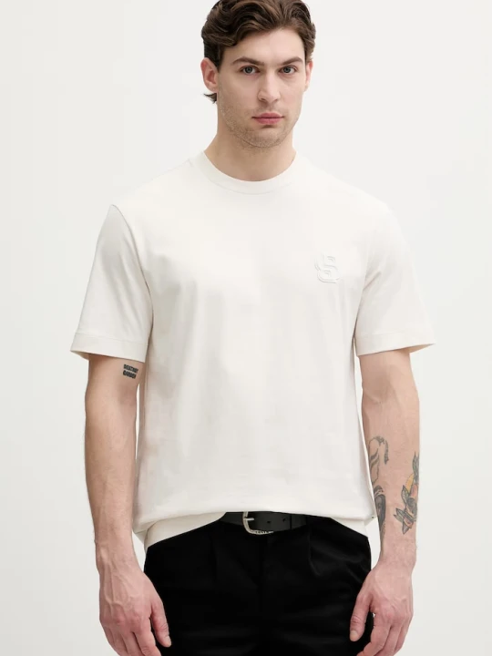 Zdjęcie produktu BOSS T-shirt męski bawełniany C-Tames beżowy