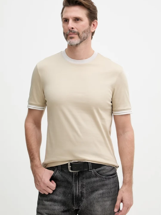 Zdjęcie produktu BOSS t-shirt męski bawełniany Tessler 238 beżowy