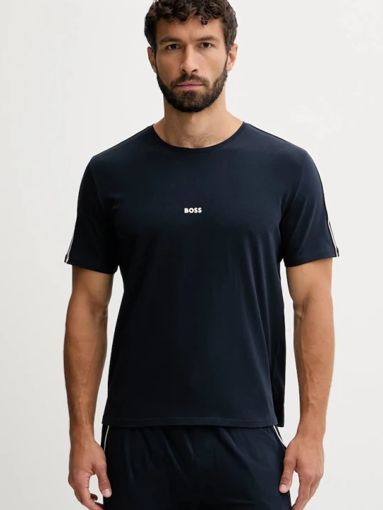 Zdjęcie produktu BOSS T-shirt lounge męski bawełniany z elastanem Unique T-Shirt granatowy