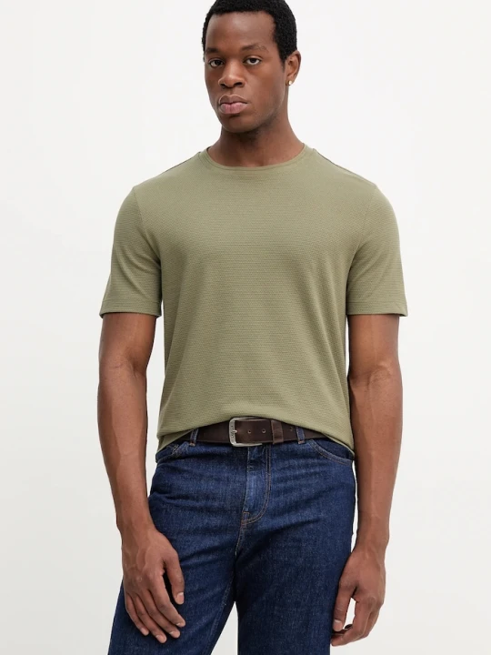 Zdjęcie produktu BOSS T-shirt męski z bawełną Tiburt 240 zielony