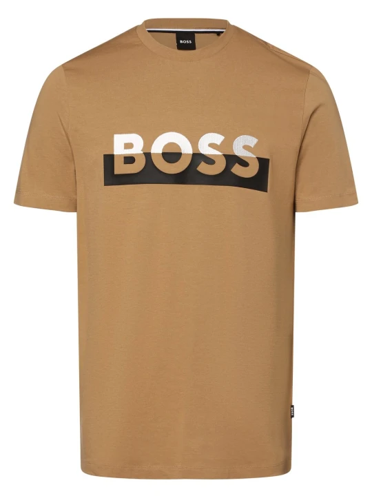 Zdjęcie produktu BOSS T-shirt Mężczyźni Bawełna brązowy