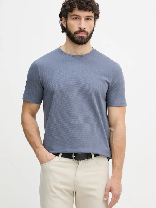 Zdjęcie produktu BOSS T-shirt męski z bawełną Tiburt 240 niebieski