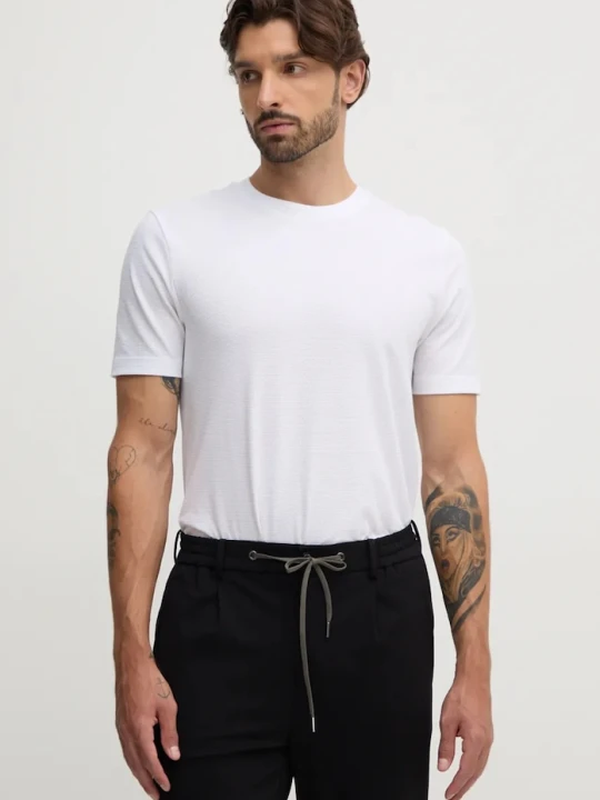 Zdjęcie produktu BOSS T-shirt męski z bawełną Tiburt 240 biały