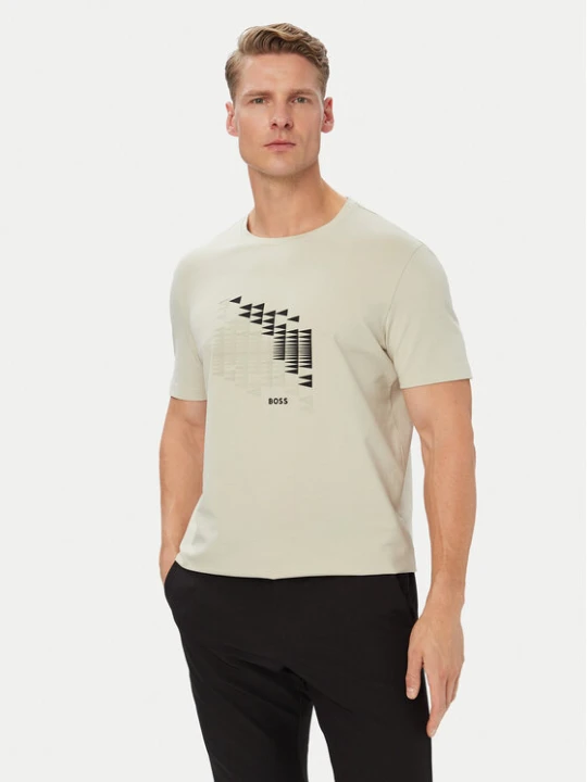 Zdjęcie produktu BOSS T-Shirt Network Flag 50566853 Beżowy Regular Fit
