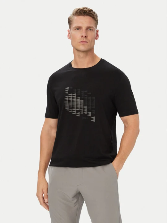 Zdjęcie produktu BOSS T-Shirt Network Flag 50566853 Czarny Regular Fit